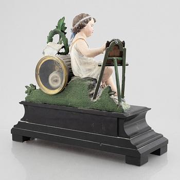 A 19th century mantle clock.