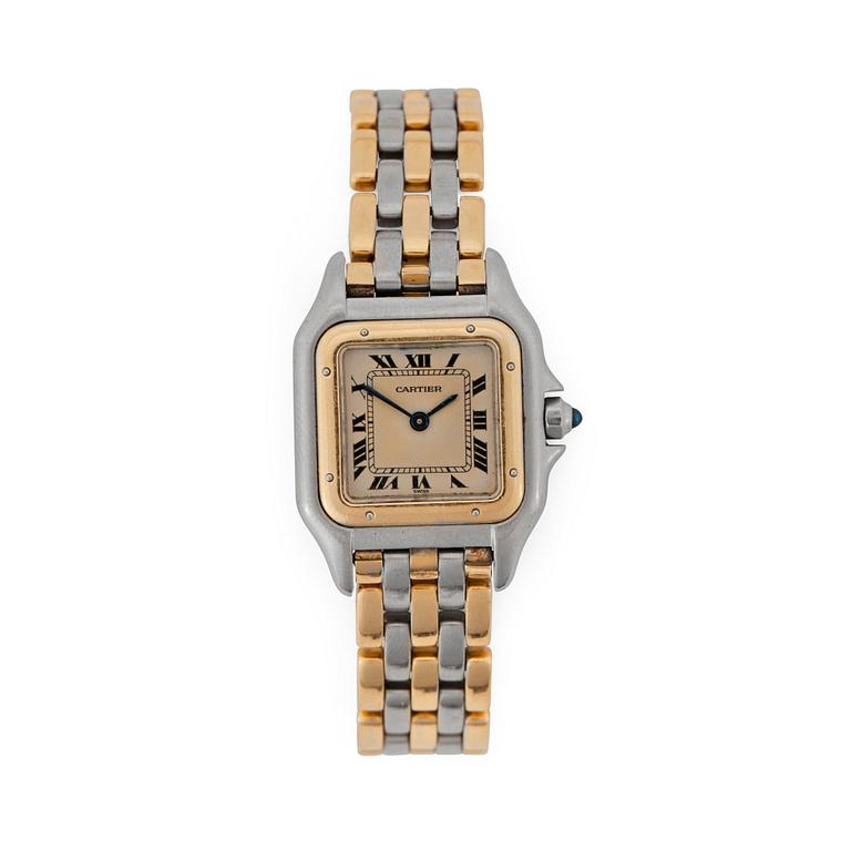 Cartier - Panthere. Steel / Gold. Quartz. 21x21mm. Box & Cert. 1987. Nr.66921037163.