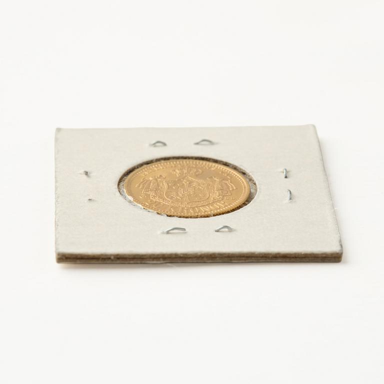 Gold coin, Oscar II, Sweden, 20 kronor, 1899.