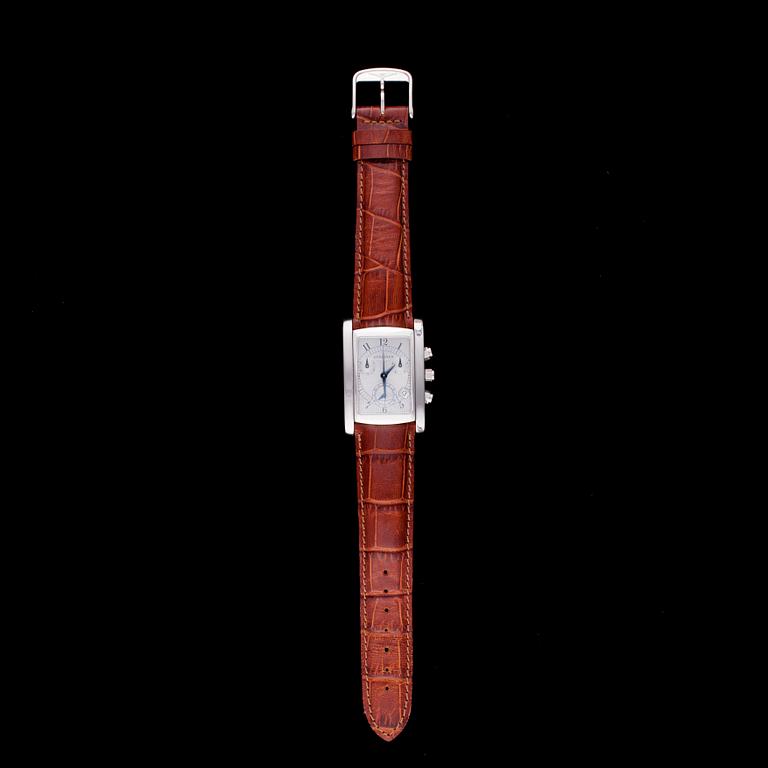 ARMBANDSUR, herr, Longines Dolce Vita, stål, original läderarmband, etui, garanti samt manual.