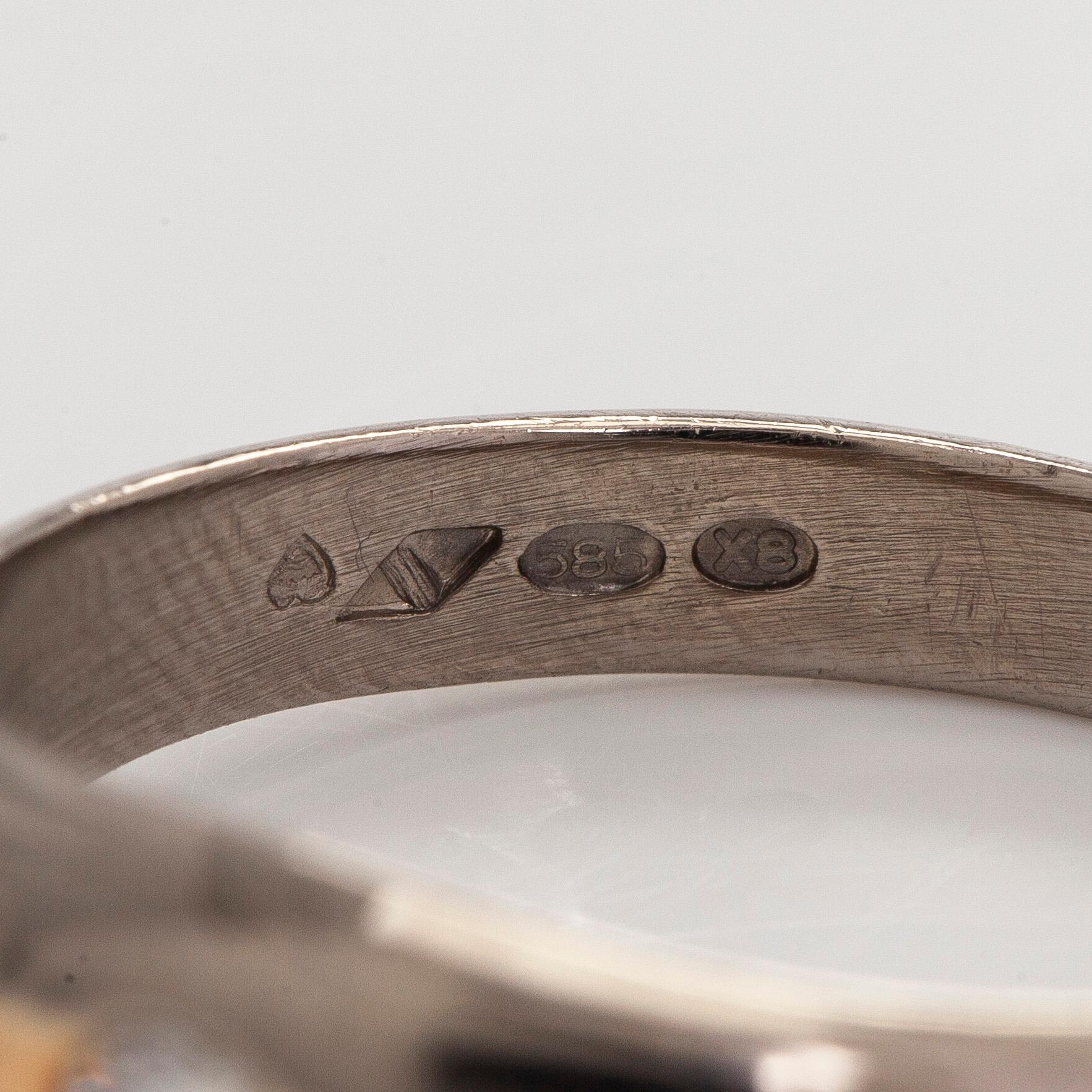 Ring, brilliant cut diamond, 14K white gold, Finland 1999.