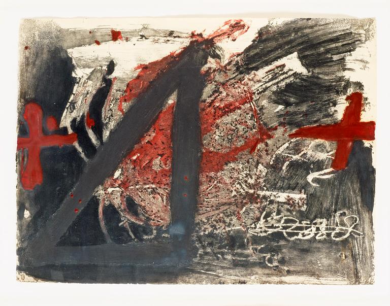 Antoni Tàpies, From: "Negre i roig".