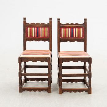 Chairs a pair Renaissance style early 20th century.