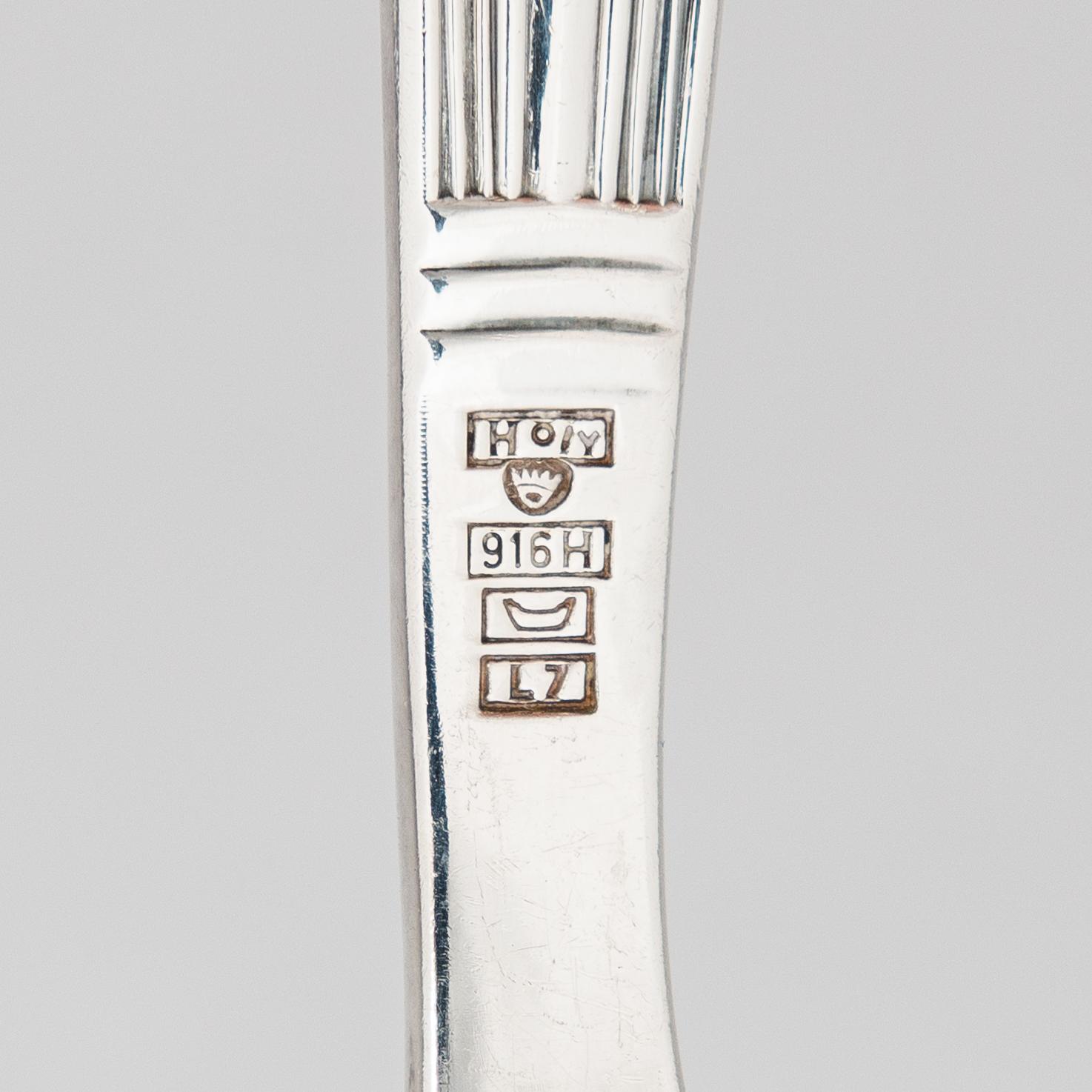 Holger Rasmussen, A 41-piece set of 'Margit' silver cutlery, Hämeenlinna ja Helsinki 1964-68.