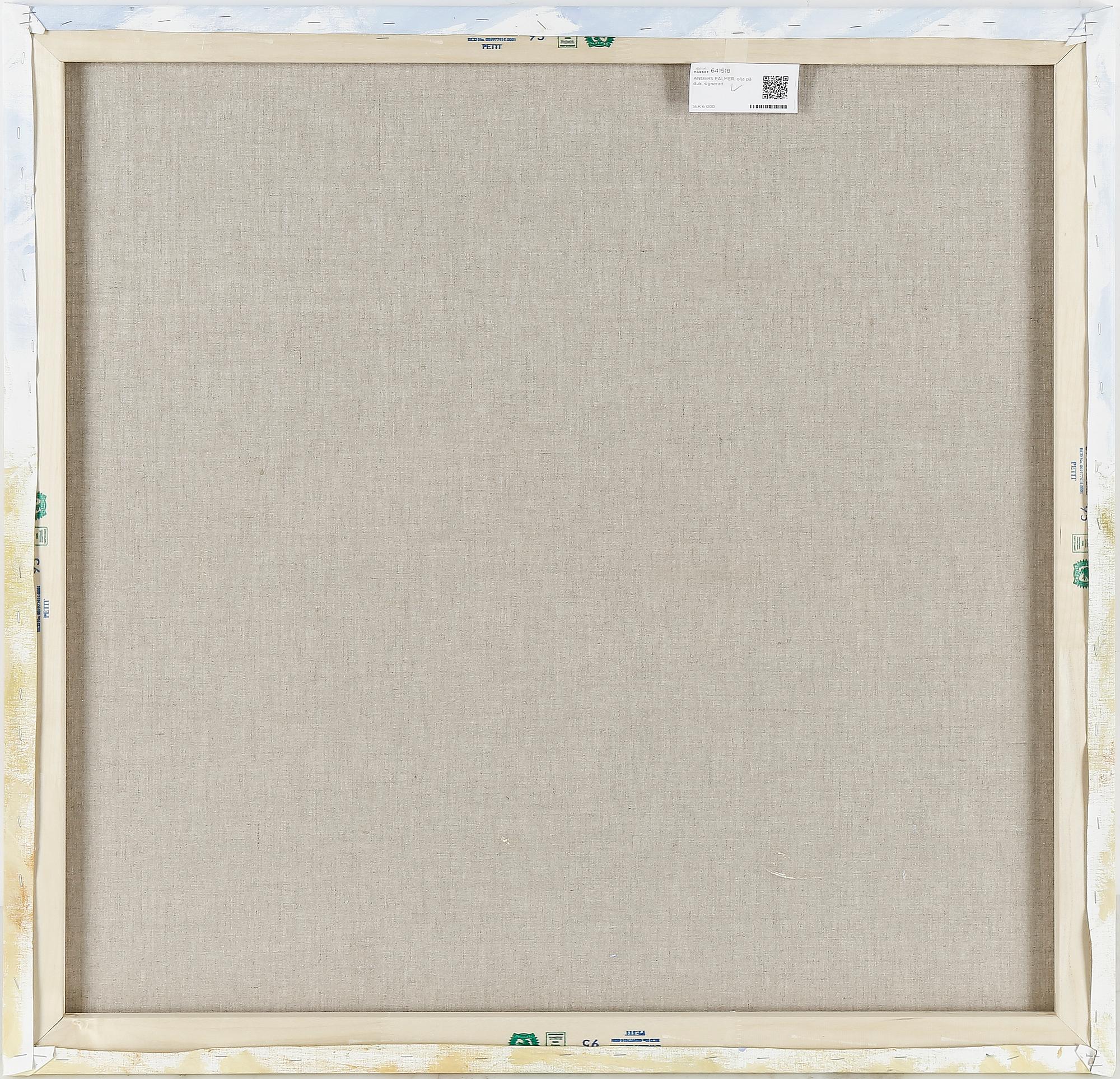 ANDERS PALMÉR, olja på duk, signerad.