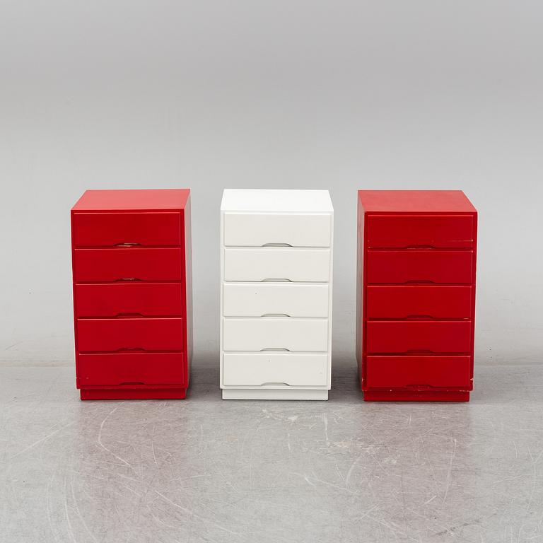 Gillis Lundgren, a set of three 'Tore 66' chest of drawers, IKEA, 1960's/1970's.