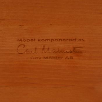 CARL MALMSTEN, a set of three nesting birch tables 'Släden' (The sled), City Möbler AB.