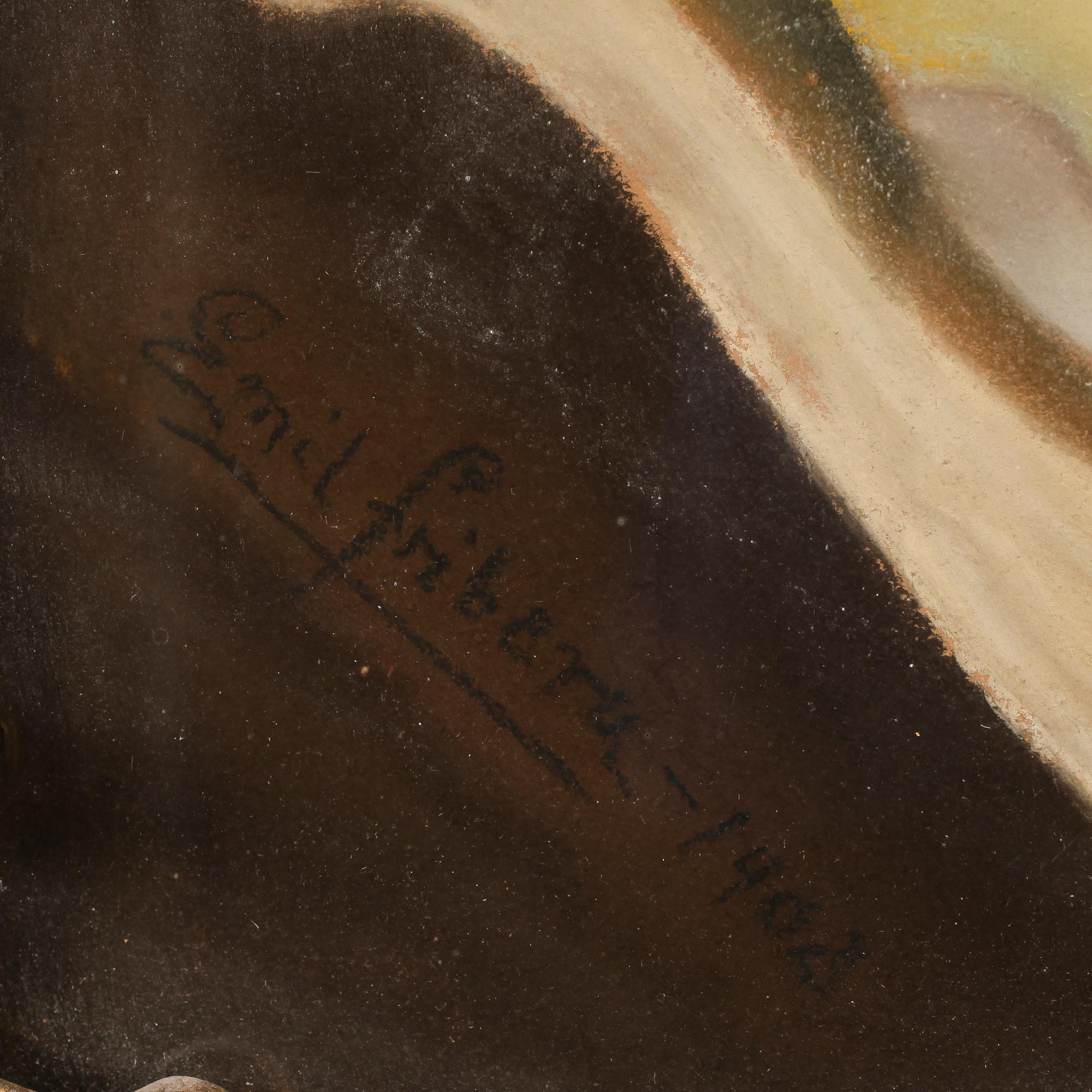 OIDENTIFIERAD KONSTNÄR, pastell, signerad Emil Friberg och daterad 1902.