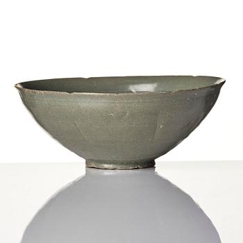 A celadon green glazed bowl, Korea, Goryeo dynasty, 12th/13th century.