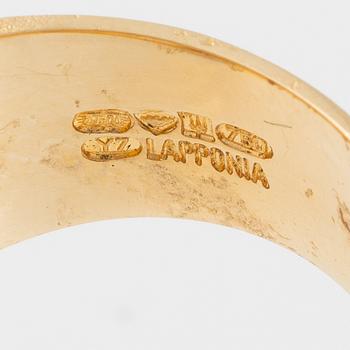 Björn Weckström ring 18K gold with a step-cut citrine, for Lapponia, Finland 1976.