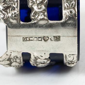 Samling silver, mestadels GEWE, 7 delar, vikt ca 550 gram.