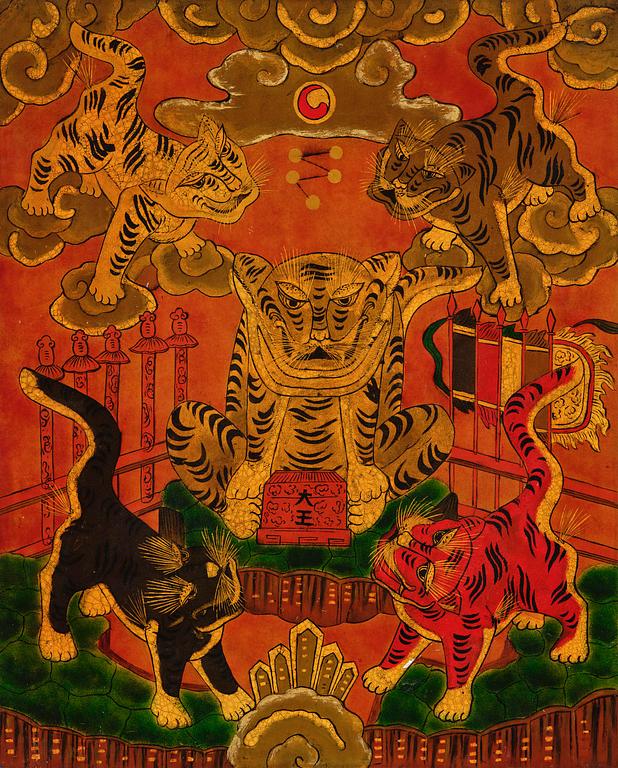 Toan Nguyen Duc, "Five Tigers"/"Cinq tigres", 1985.