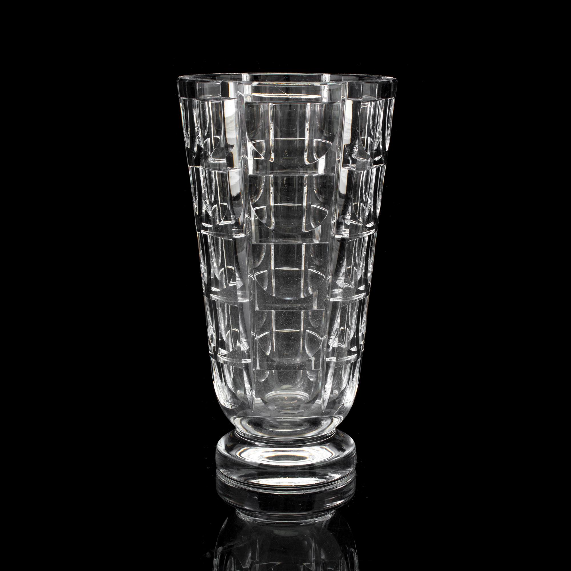 SIMON GATE, VAS, glas, "Tusen fönster", Orrefors, modellen formgiven 1934.