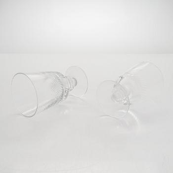 Saara Hopea, a set of 6 drinking glasses, model "Master" 2125, Nuutajärvi Notsjö. Designed in 1954.