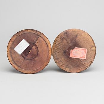 CARL MALMSTEN, LJUSSTAKAR, ett par, "Lijleholmens ljusstake Nr 2". 1900-talets första hälft.