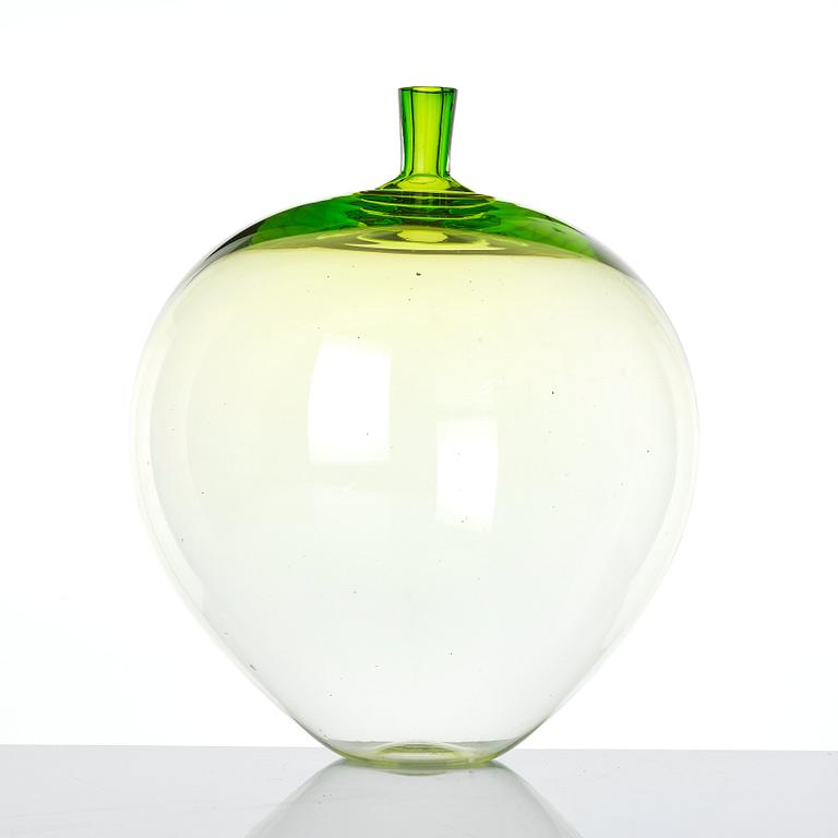 Ingeborg Lundin, vas "Äpplet", Orrefors, efter 1957, detta exemplar sannolikt 1980-90-tal.