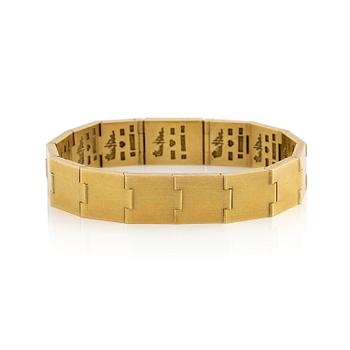 484. Wiwen Nilsson, a bracelet, 18K gold, Lund 1966.