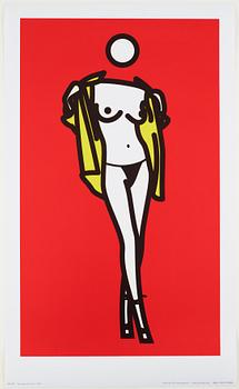 Julian Opie, after, "Woman taking off man's shirt 5. 2003".