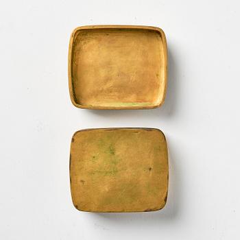 A cloisonné and jade box with cover, Qing dynasty.