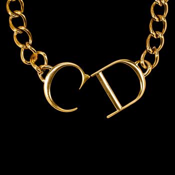 A 1980s golden necklace by Christian Dior.