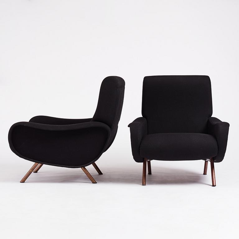 Marco Zanuso, a pair of 'Lady Chairs', Arflex, Italy, post 1951.