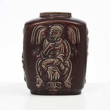 Jais Nielsen, a stoneware urn, Royal Copenhagen, Denmark, 1955.