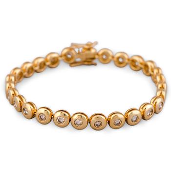 A BRACELET, brilliant cut diamonds, 14K gold.