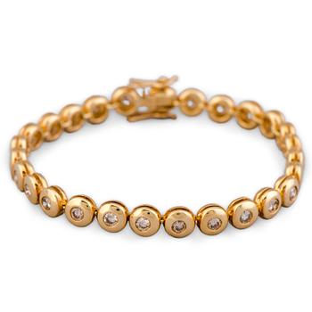 ARMBAND, briljantslipade diamanter, 14K guld.