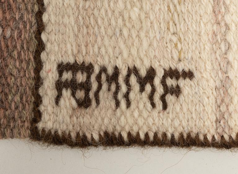 Märta Måås-Fjetterström, vävnad "Liljan ur sländorna", rölakan, ca 48,5 x 26 cm, signerad AB MMF.