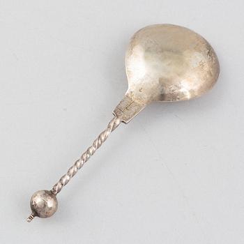 A silver spoon, probably Norway, 18th Century.