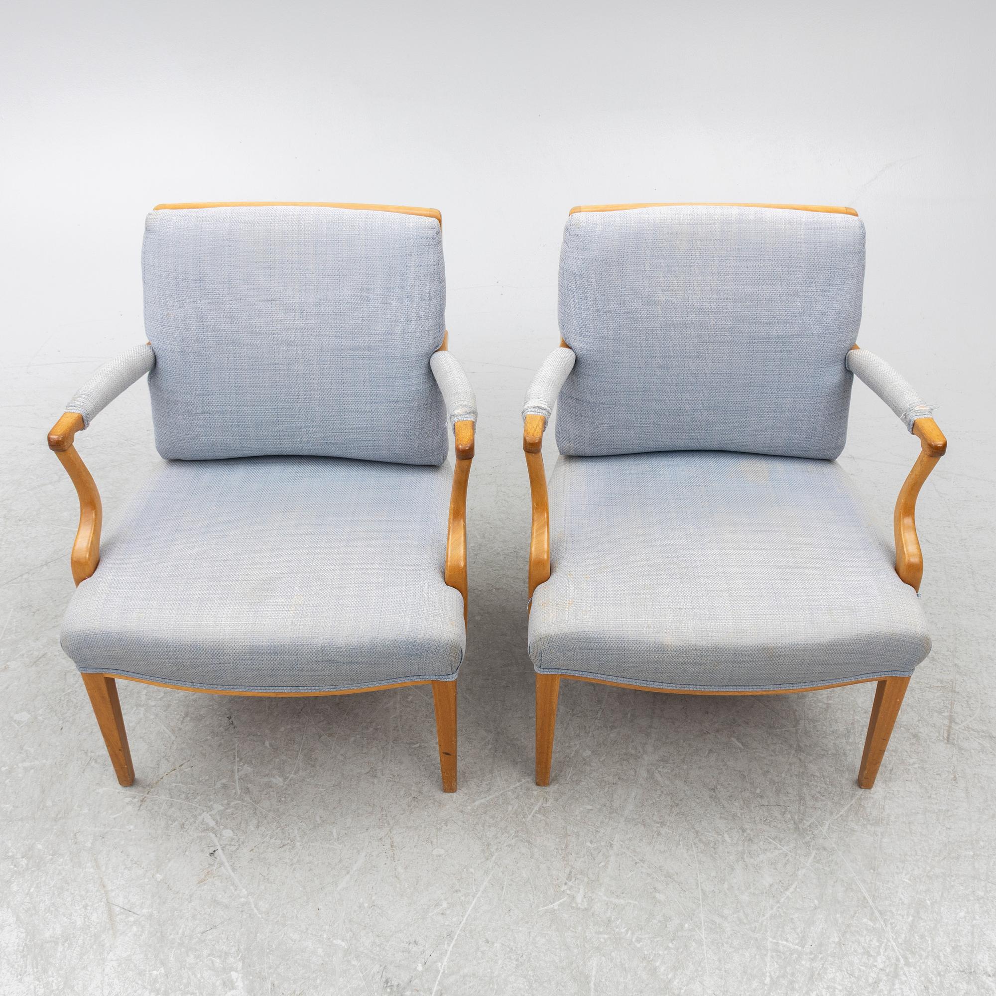 Josef Frank, armchairs, a pair, model 969, Svenskt Tenn.