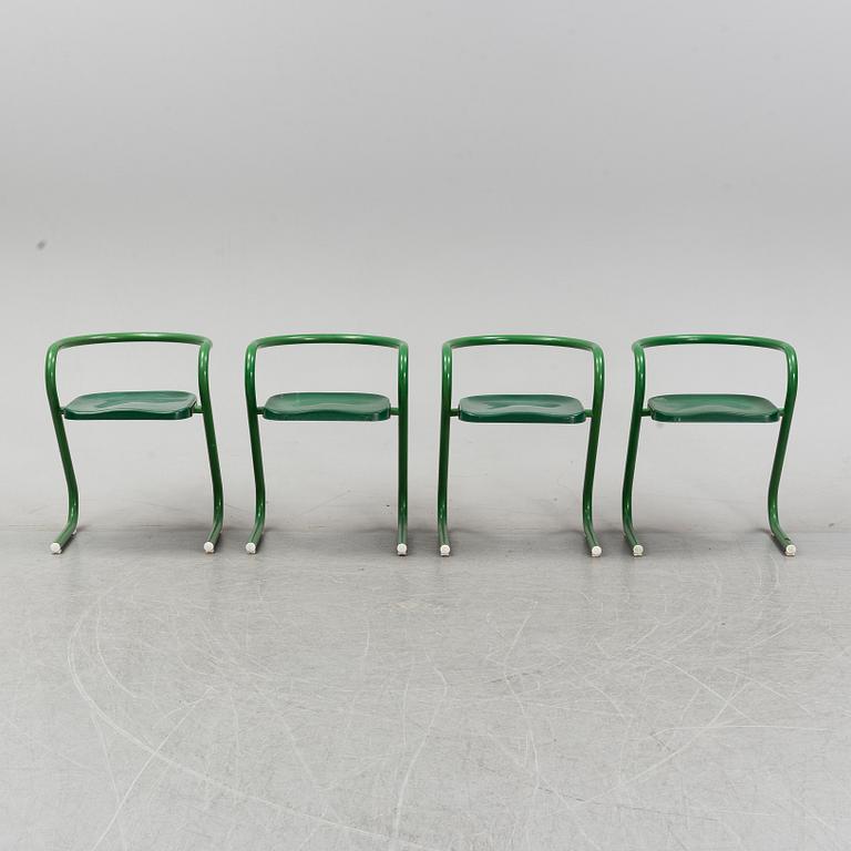 Börge Lindau & Bo Lindekrantz, stolar, 4 st, ur "S70"-serien, Lammek, 1970-tal.