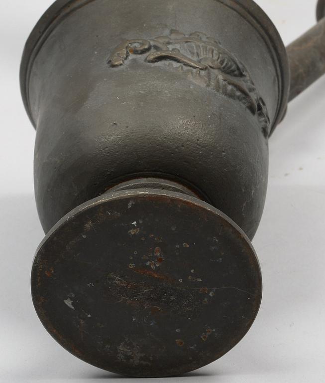 PARTI MÄSSING och GJUTJÄRN, 3 delar, 1800/1900-tal.