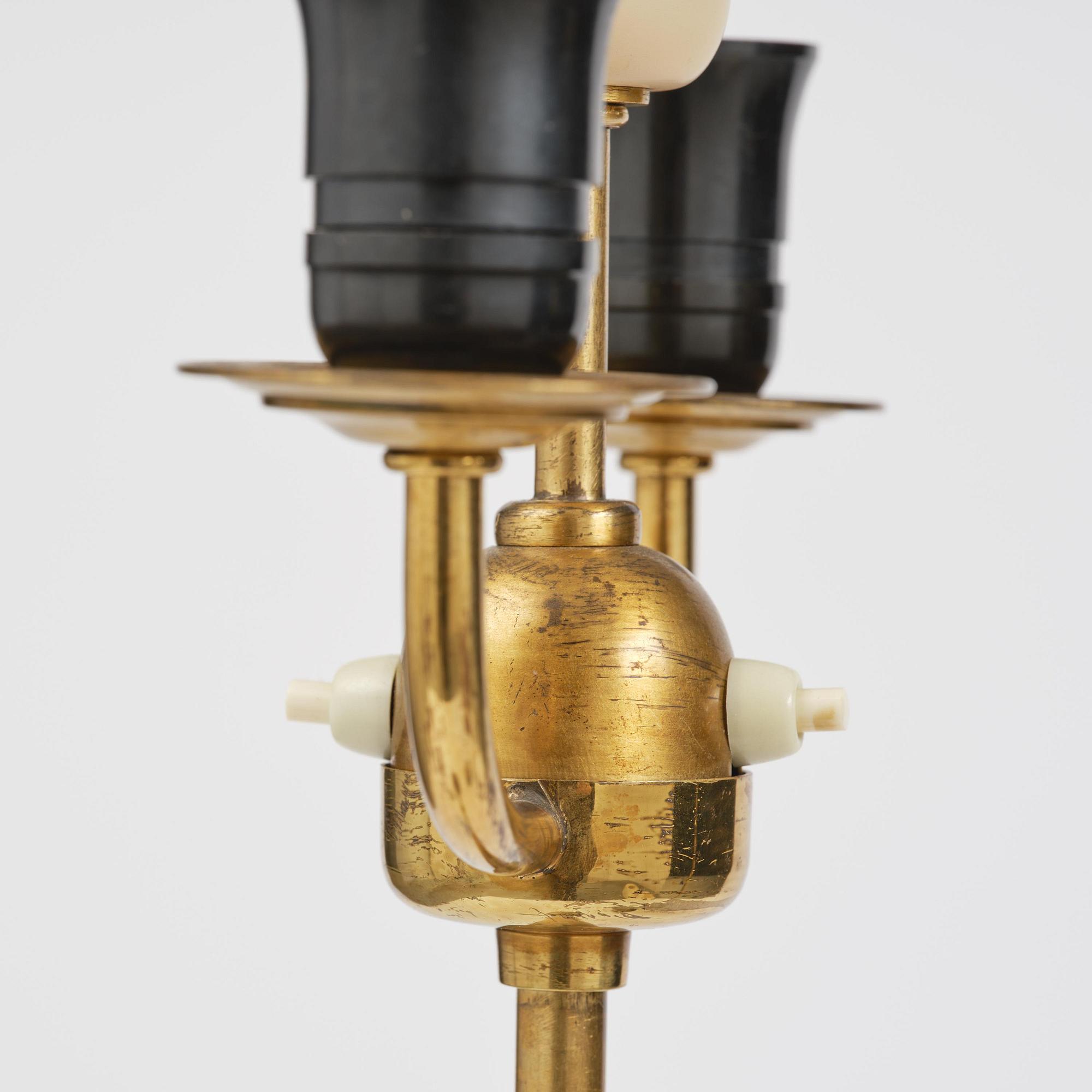 Bertil Brisborg, a pair of floor lamps model 31376, Nordiska Kompaniet, Sweden, 1940s.