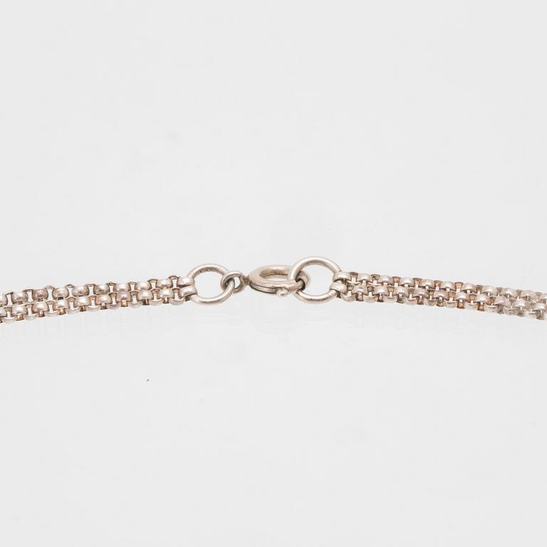 Berit Johansson and Lasse Frisk, necklace silver and ceramic.