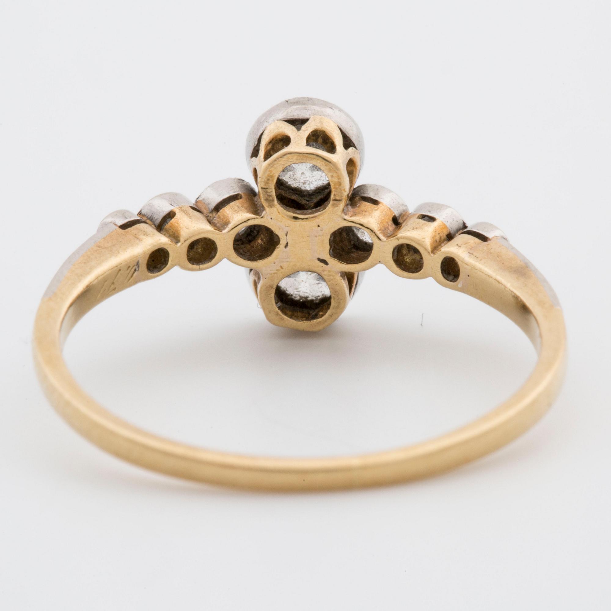 GUSTAF DAHLGREN & CO, Ring med gammalslipade diamanter.