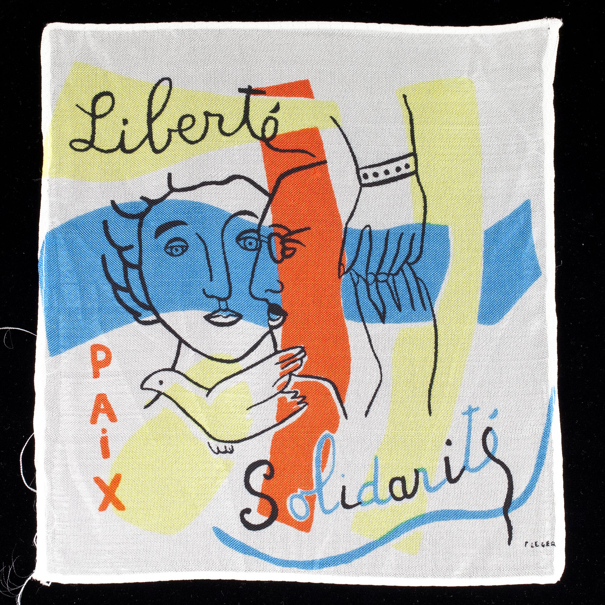 FERNAND LÉGER, efter, textiltryck.