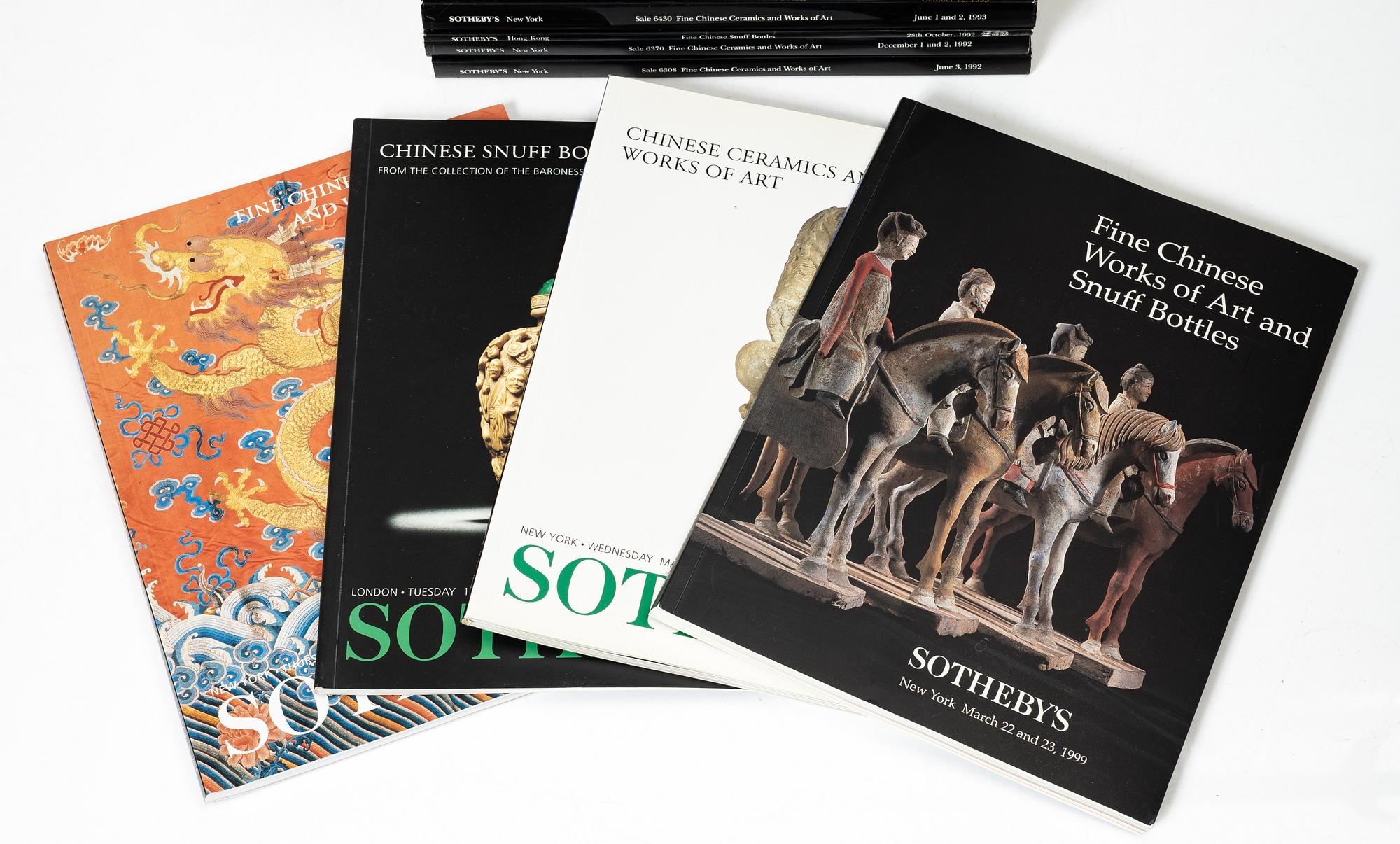 Kataloger, 25 stycken, Sotheby's Hong Kong och New York, 1992-2001.