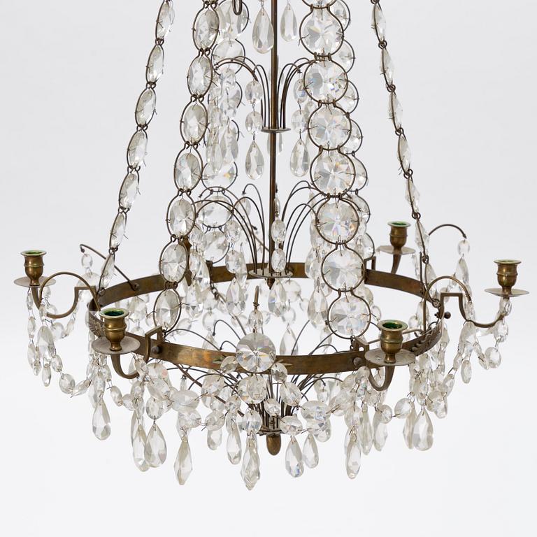 Chandelier, Gustavian style, circa 1900.