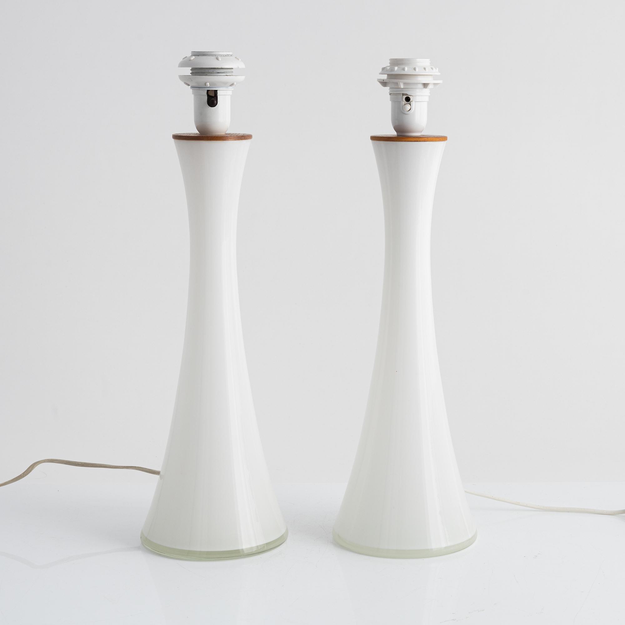 Table lamps, a pair, Bernt Nordstedt, Bergboms, third quarter of the 20th century.