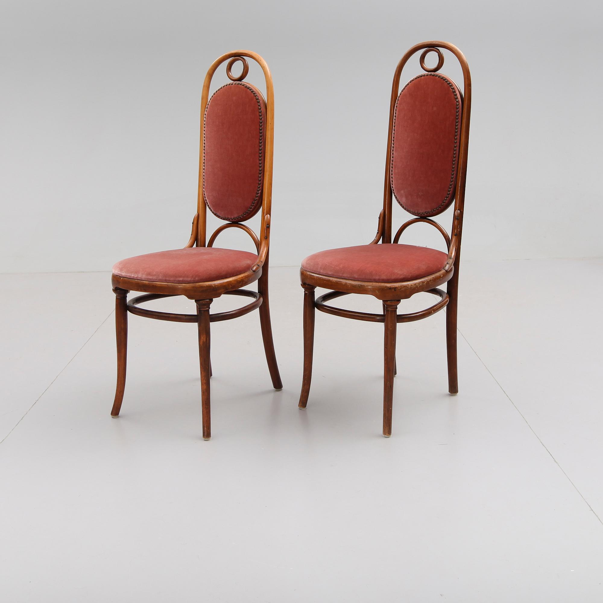 STOLAR, 1 par, Thonet, omkring år 1900.