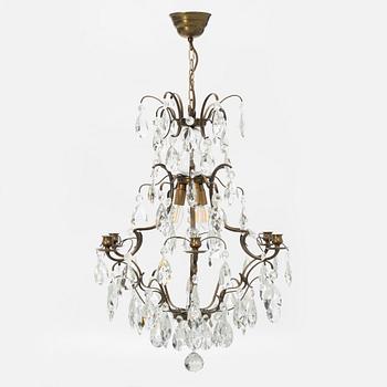 A rococo style chandelier, 20th Century.