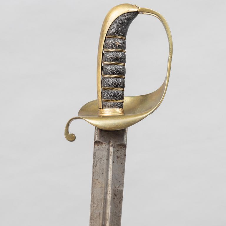 Sabel, svensk, 1800-tal.