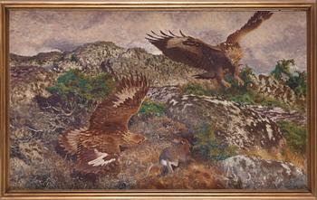 Bruno Liljefors, Eagles attacking Hare.