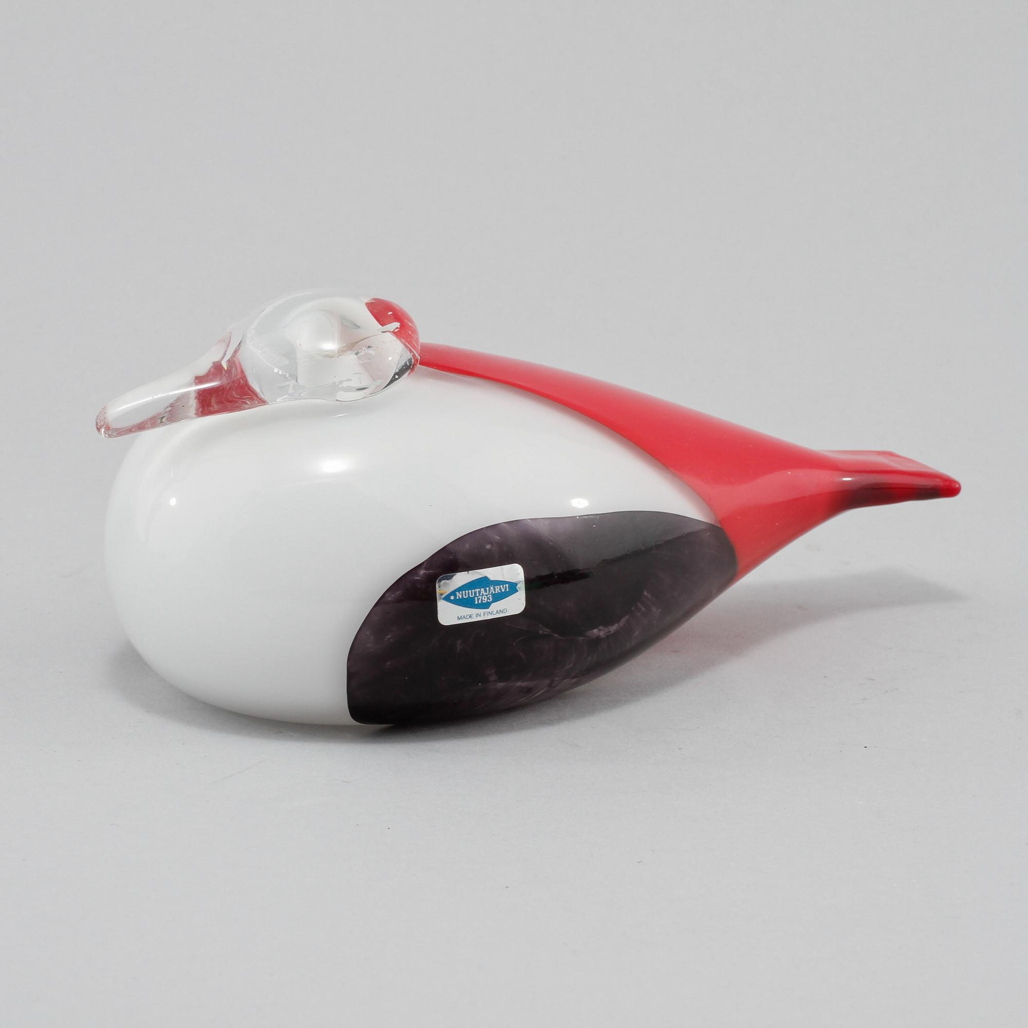 FÅGEL, glas, Oiva Toikka, Nuutajärvi, 1900-talets fjärde kvartal.