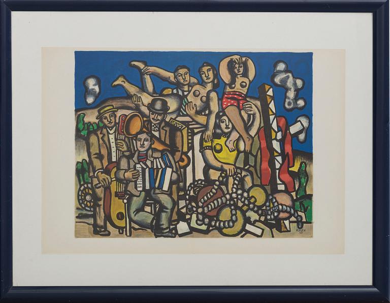 FERNAND LÉGER, efter, färglitografi, ur Derrière le Miroir nr 119 1960.