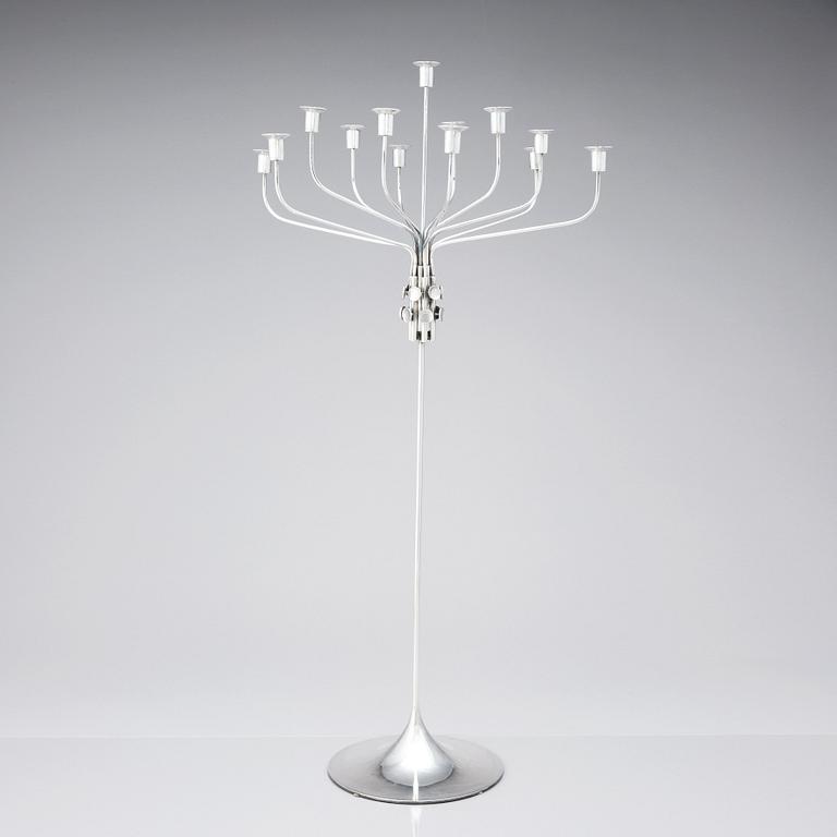 Tapio Wirkkala, a sterling candelabrum for 13 candles 'TW412', Hopeakeskus OY, Finland post 1968.