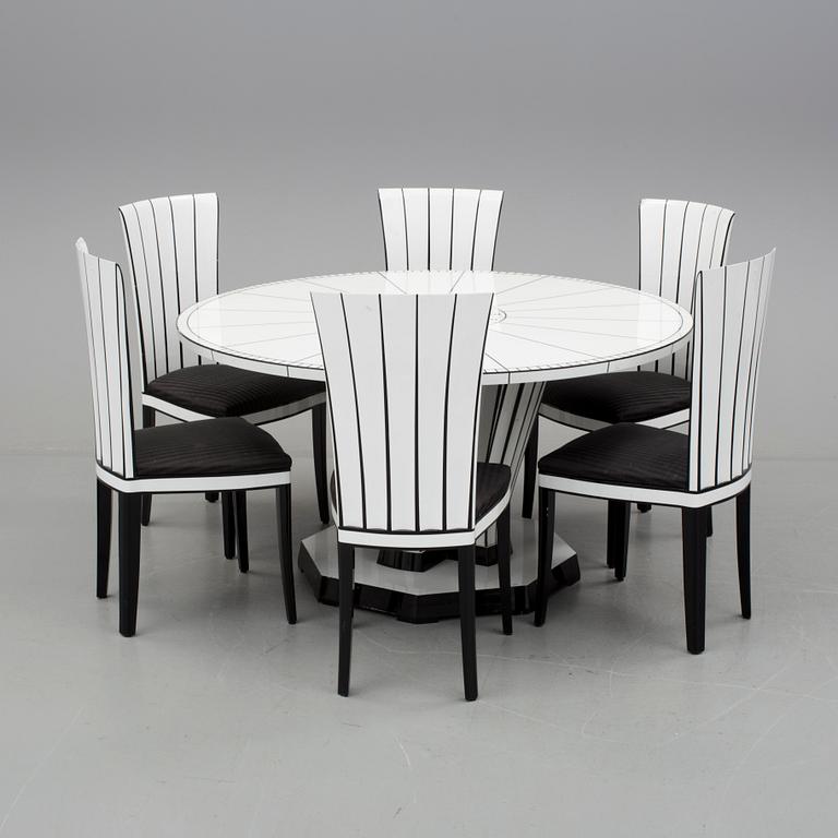 MATGRUPP, 6+1 delar, "Cranbrook", Eliel Saarinen, Adelta, Finland, formgivna 1929-30. 1900-talets andra hälft.