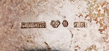 PARTI SILVER, 10 delar, Sverige resp England 1800/1900-tal. Ca 630 g.