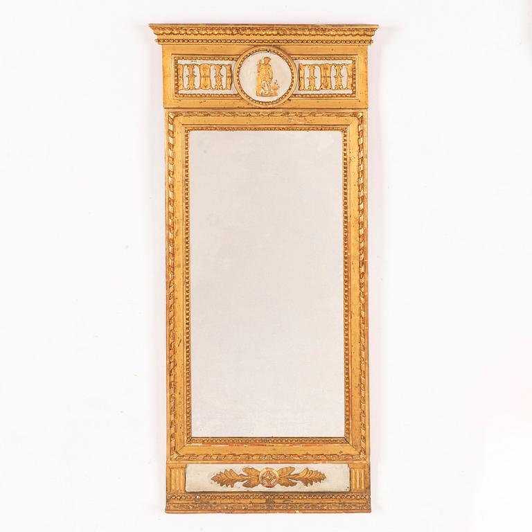 Spegel, sengustaviansk, omkring år 1800.